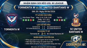 Nhận định soi kèo Tormenta W vs SC United Bantams W 06h 30 ngày 09/06/2026 – USL W League